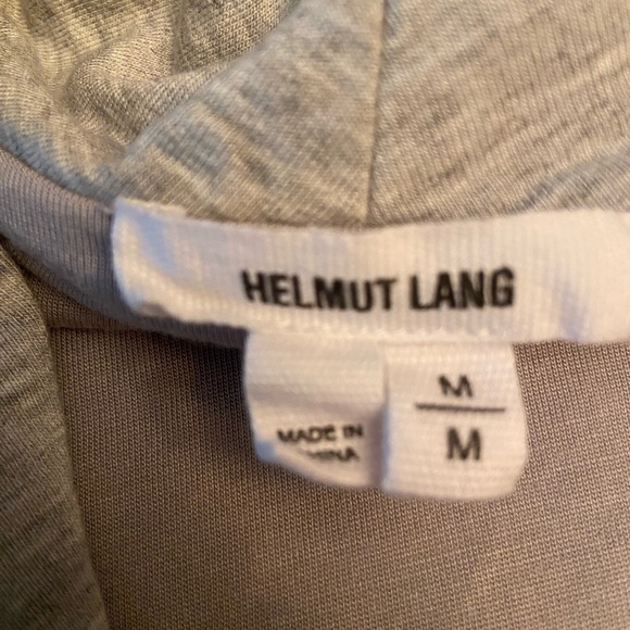 Helmut Lang Light Gray V-Neck Asymmetrical Sweater Size Medium - Picture 2 of 7